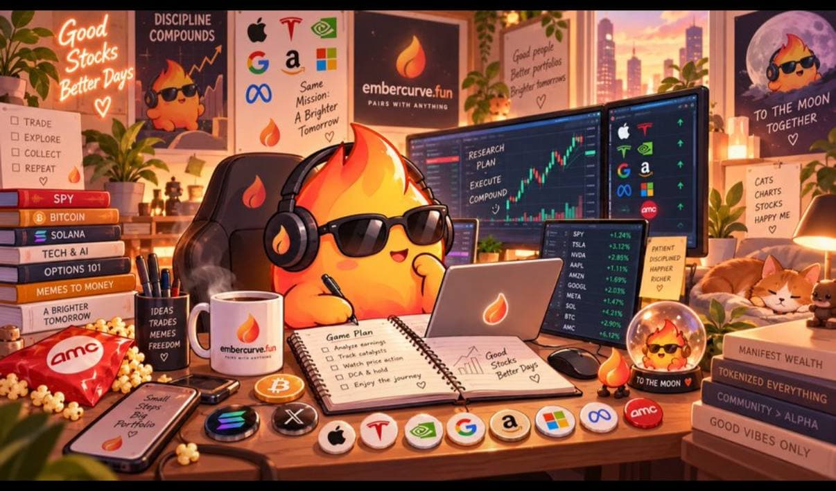 FLAME at a desk in sunglasses and headphones, surrounded by charts, books and coffee.